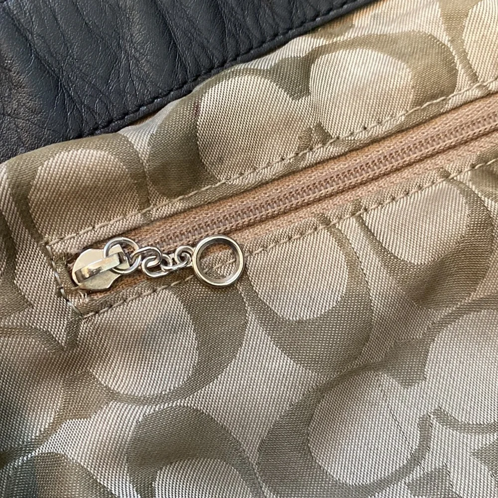 Coach Black Pebbled Leather Hobo Shoulder Bag